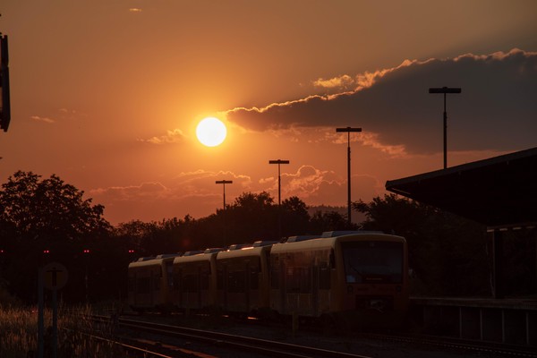 Abgestellte Triebwagen in Cham